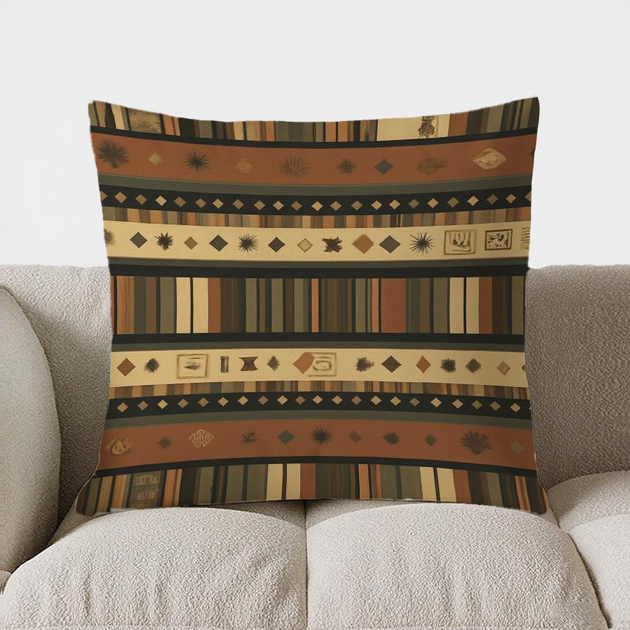 Home Decor Geometric &amp; Tribal Patterned Decorative Pillow Cover Pattern Cushion Cover Suitable For Sofa Bedroom Car Pillow Cover