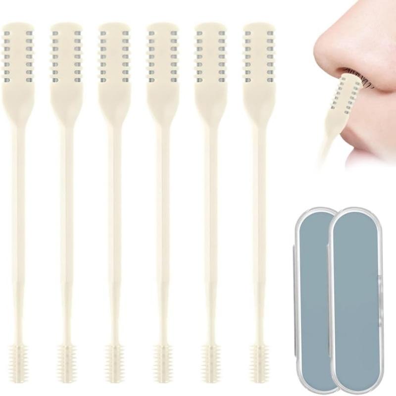 3/6x Upgraded Nasal Hair Cutter with Storage Box, 2-in-1 360° Rotating Nostril Hair Removal Tool, Nose Hair Trimmer Travel Essentials for Women Men