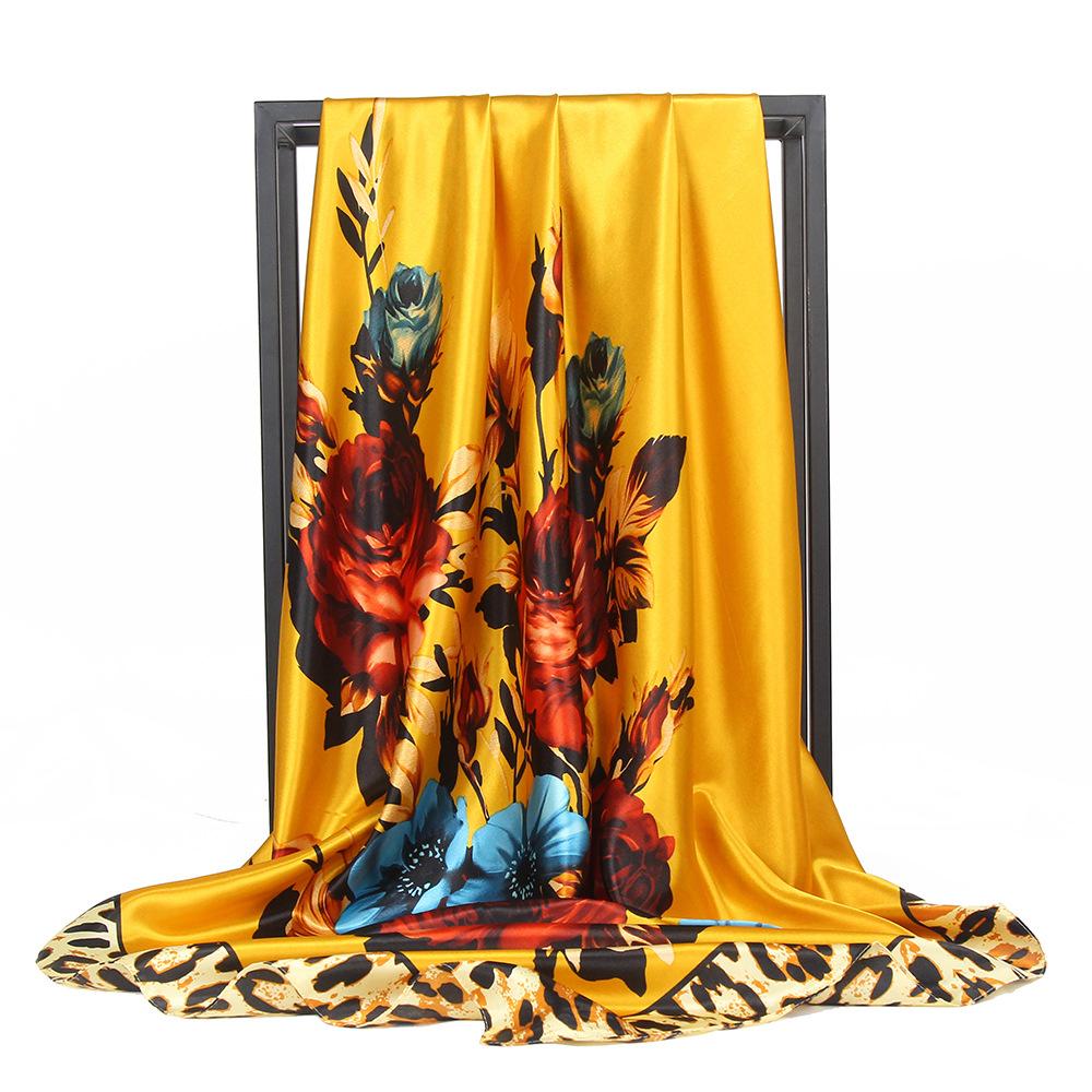 Vysoce kvalitní luxusní hedvábné šátky čelenka Šály Šála na krk pro ženy Řetízek Hedvábný šátek Dámská ozdobná šála