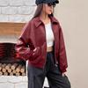 Women's Fashion Casual Solid Color Print Autumn Winter Long Sleeve POLO Neck Jackets & Coats