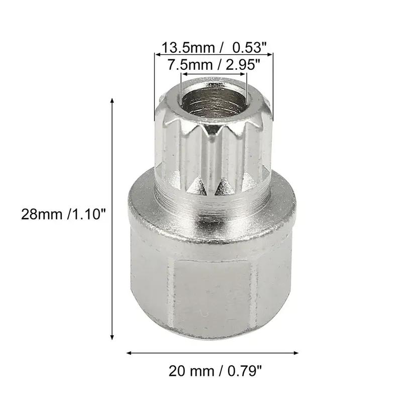 30/13PT 37/21PT Hollow Car Anti Theft Wheel Lock Lug Nut Screw Removal Key For BMW Wheel Lock Lug Nut Is Used To Remove Or Insta