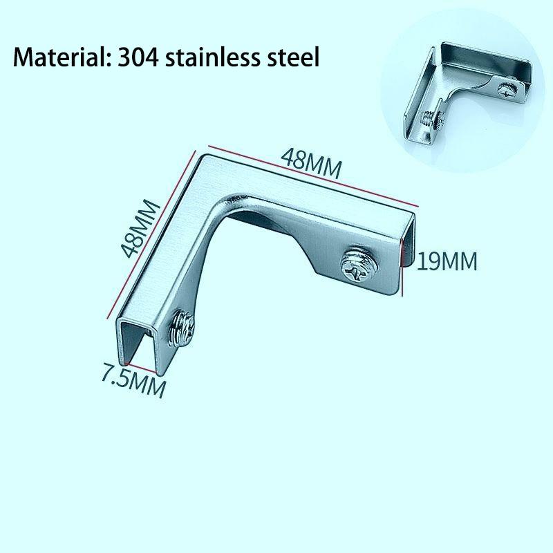 Glasklemmenbeschläge aus Edelstahl 304, rechtwinklige LT-Beschläge, Hardware-Befestigung
