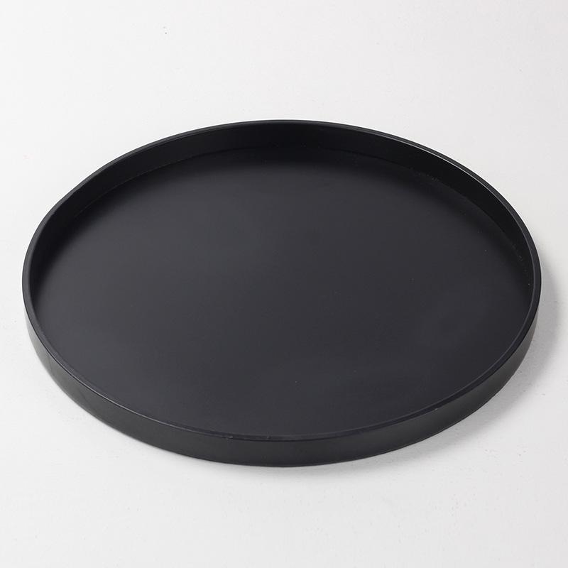 Nordic Light Luxury Round Tea Set Tray Metal Jewelry Storage Tray Model Room Fruit Snack Storage Tray Decoration