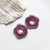 Resin Single Holes Flowers Charm Pendants Loose Charm Beads Hollow Five Petal Flower Bead Charm Jewelry Making Tool