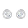 Generation Pierced Hoop Imitation Kristall Ohrringe Damenohrringe Silber 5289026