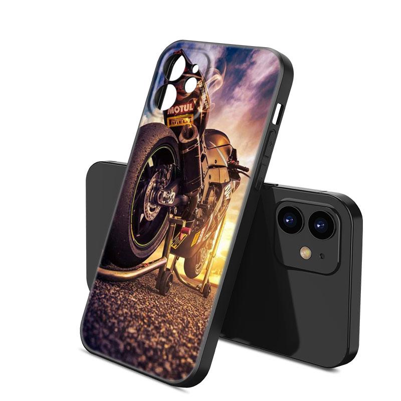 Moto Cross Motorcycle Sports Phone Case For Apple iPhone 12 13 Mini 11 14 15 Pro Max 7 8 Plus X XR XS SE 2020 2022 Black Case