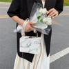 Women Acrylic Box Shoulder Bag Fashion Marble Pattern Chain Bag Women's  Matal Hadle Clutch Evening Bag