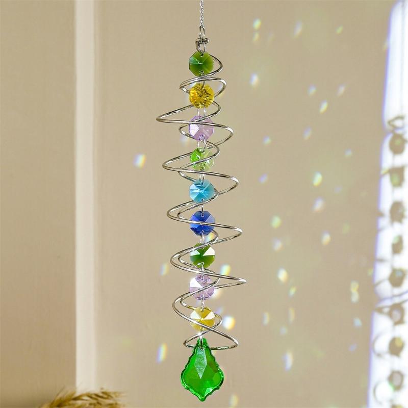 3D Tailwinds Rotating Crystals Ball Suncatchers Rotating Stabilizers Hangings Decorations for Window Tree Wall Indoor Outdoor