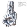 DYS 3D Printed Reading Moai Figurine Ornament, Cross-Legged Sitting Statue Desktop Decoration, Creative Sculpture, Unique Gift for Students Office
