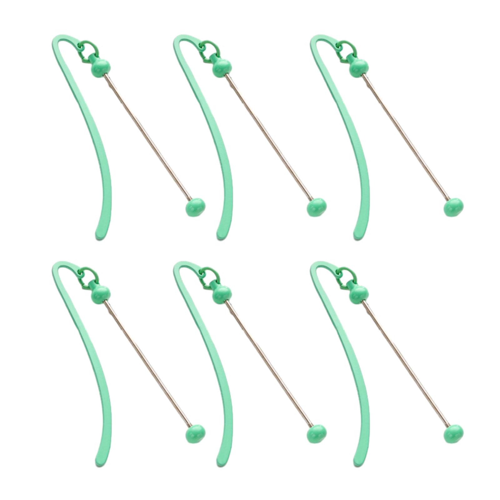 

6 шт. Закладки из бисера Металлические закладки Маркеры для страниц Закладки из бисера ручной работы Креативные закладки Крючки Закладки 16