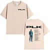 Raper PLK Tour 2026 Koszulka Unisex Odzież Damska Moda Hip Hop Vintage Koszulki Codzienne Bawełniane Krótkie Rękawy Koszulki Streetwear