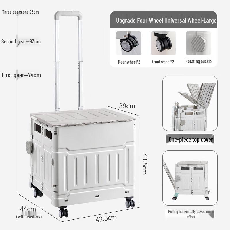 DIANA Foldable Utility Cart with Table Board