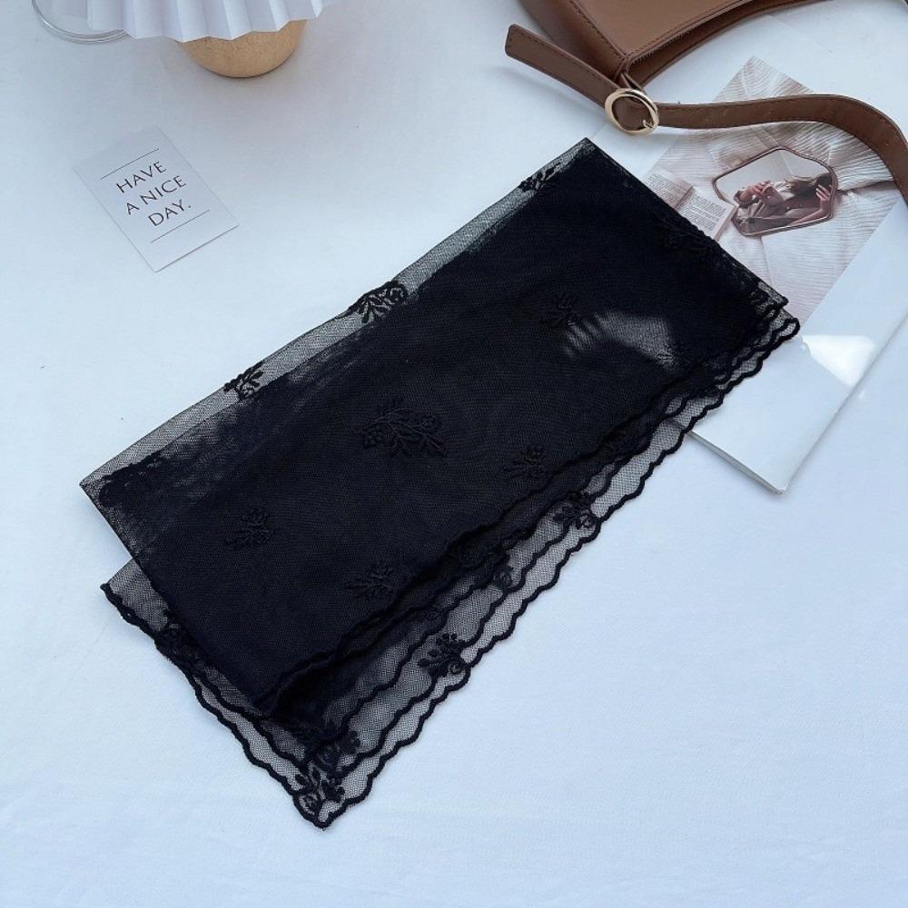 Long Women's Lace Scarf Retro Female Headscarf Versatile Silk Scarf
