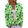 LXF-YK52 Crew Neck Cardigan St. Patrick's 3D Printed Sweater New Knitted European beautiful woman