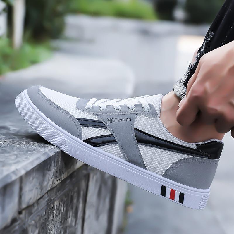 Spring and Autumn New Board Shoes Men's Casual Shoes Versatile Breathable Cloth Shoes Sports Shoes Korean Version of White Shoes