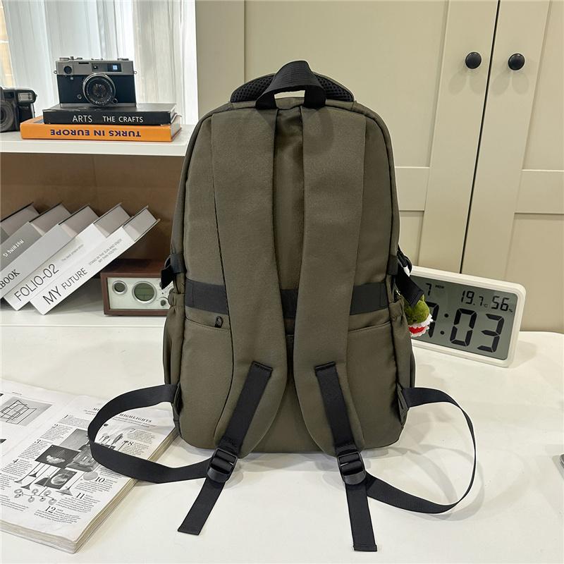 Men's Contrast Backpack Large Capacity Student Schoolbag Women's Backpack