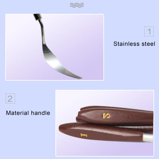 Stainless Steel Mixing Spatula Paving Rolling Smoothing Flexible Blade Artistic Tool Kit
