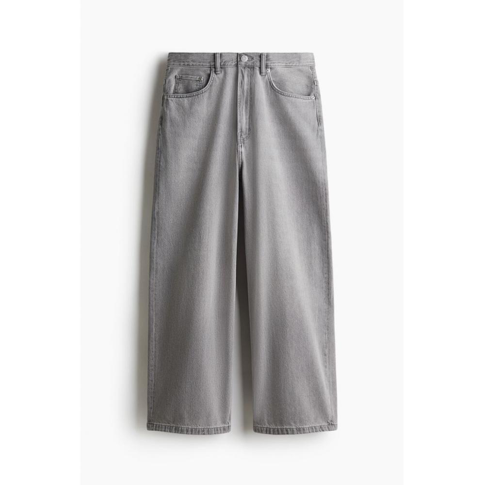 H M Super Baggy Jeans deniM Grey