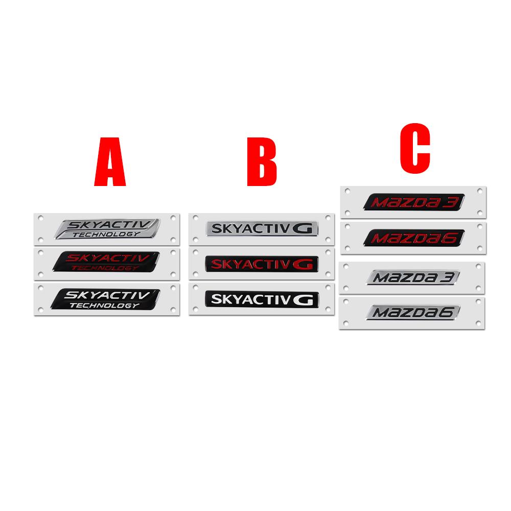 3D ABS Skyactiv Amblemi Stylingli Araba Yan Çamurluk Gövde Dekorasyon Etiketi Çıkartması Mazda 2 3 5 6 Axela Atenza Speed 6 CX-3 CX-4 İçin
