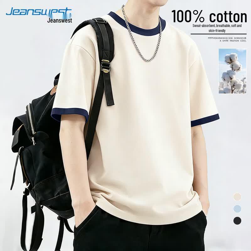 

Jeanswest Men s Loose Fit Cotton Short Sleeve T-Shirt 3XL