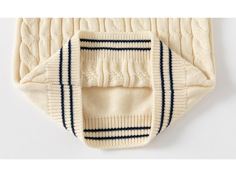 Jungen-Strickweste aus Baumwolle mit V-Ausschnitt – Neuer Herbst-/Winterstil