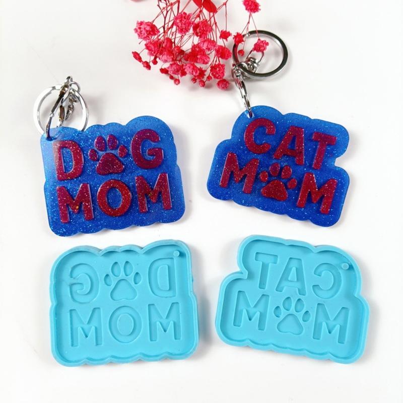 Silicone Glue Mold Set Dog Love Tag Molds for Epoxy Resin Pets Tag Molds for DIY Crafts Making or Homemade Crafts