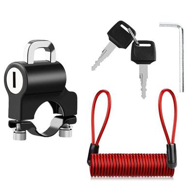 Helmslot Anti-diefstal Stuurmontage Helm Veiligheidsslot met 2 Sleutels voor Elektrische Motoren