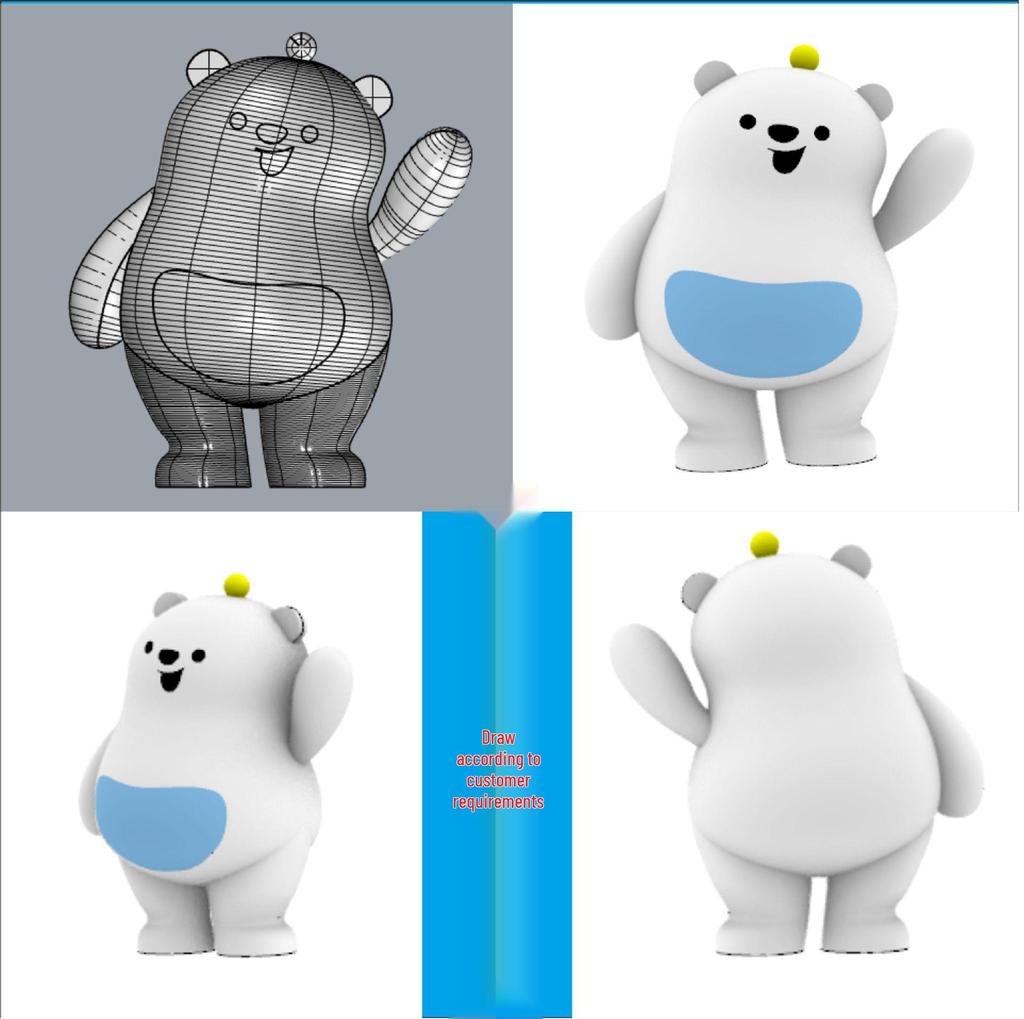 2026 World Cup Giant Cartoon Mascot Inflatable Football Model