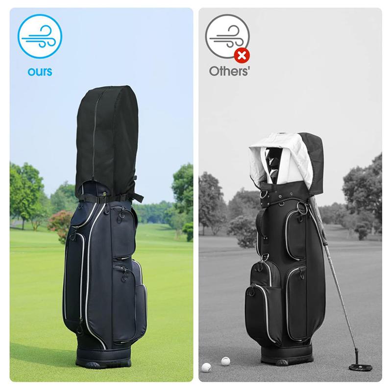 Svart Golfbag Regnskydd Dammtätt Regnhuva Klubbskydd Bärbart Golfbag Regnskydd För Golfbag Och Bärvagn Ståväska