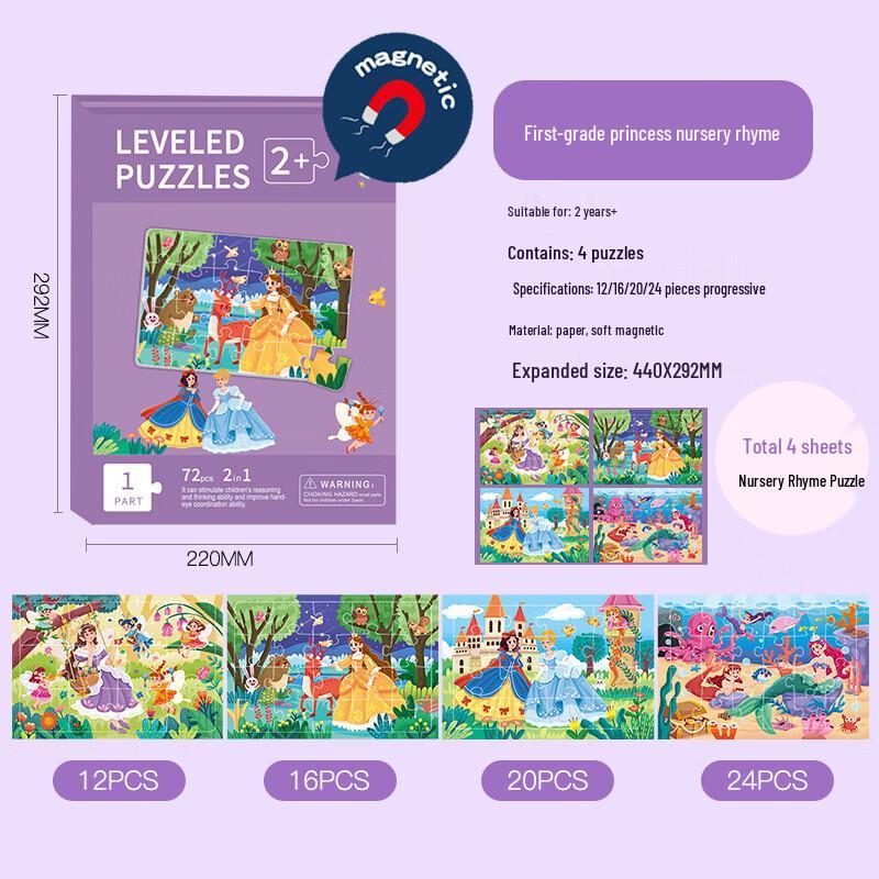 Chenchen Kids Magnetic Princess Puzzle Toy