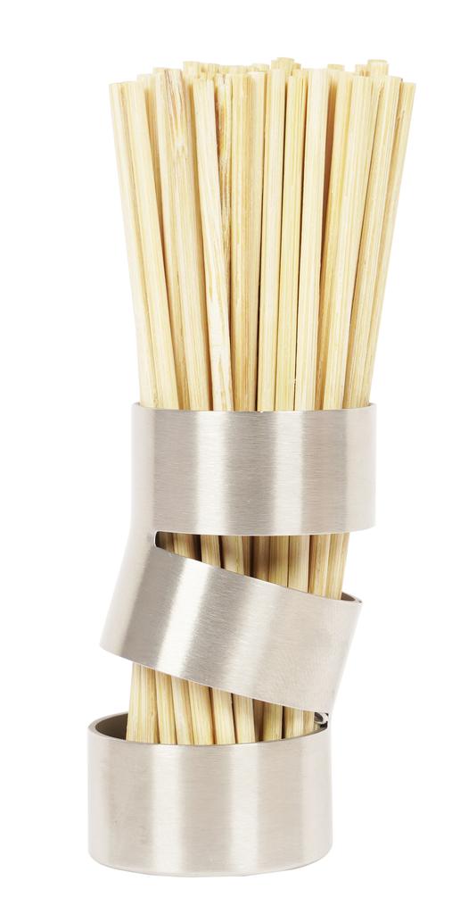 Trifri Toothpick Dispenser Compact Stainless Steel Cocktail Picks Holder For Patio Stool & Dinner Table one circular spiraled Holder