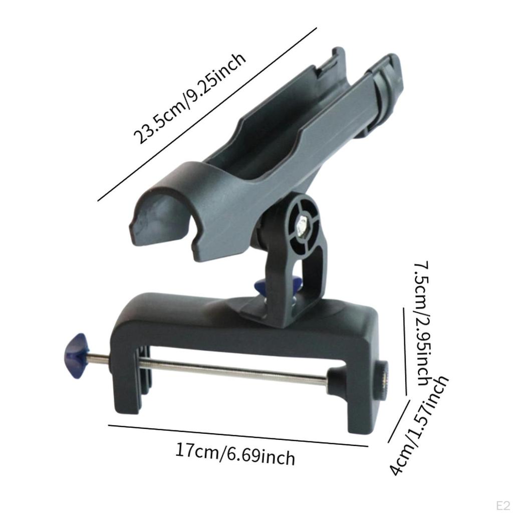 Boat Fishing Rod Holder Sturdy Detachable Degree Rotation Rest Pole for Railing