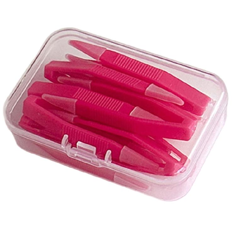 Pack Of 10 Colorful Lens Removing Tweezers with Container Box For Secure Contact Lenses Protections Everyday Travel Use