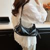 Ielgy Korean Version Trendy Hot Girl Style Bowknot Motorcycle Bag Fashion One-Shoulder Messenger Dumpling