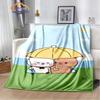 Cartoon Print Bear and Pa Blanket Cute Bubu  Dudu Series  S Warm Flannel Soft Comfortable Home Bed#(17)