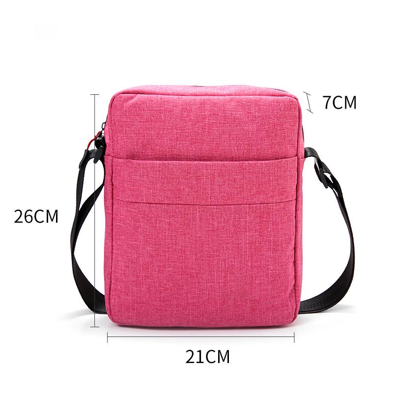 Men's Black Oxford Cloth Waterproof Crossbody Shoulder Bag - Large Capacity, Minimalist Design for Casual Travel