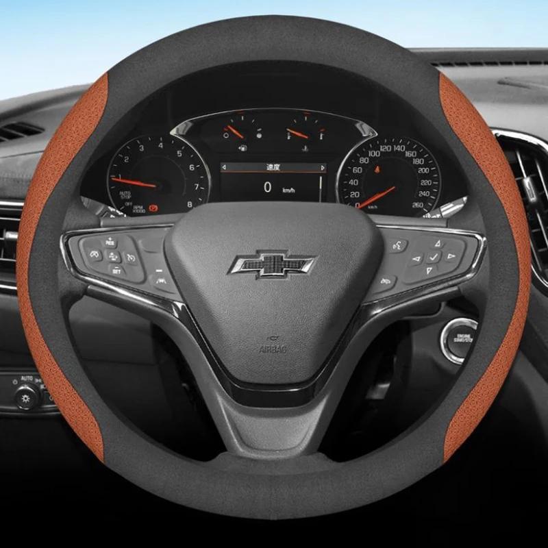 Leather Car Steering Wheel Cover for Chevrolet Aveo Onix S10 Max Spin Equinox Sail Trax Groove Captiva 2025 Accessories
