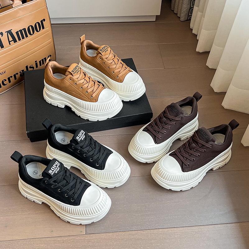 New Classic Women's Thick Bottom Sneakers Youth Fashion Versatile Casual Shoes Outdoor Height Increasing Sports Running Shoes