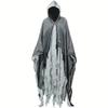 Creative Gift with Oversized Hood Halloween Hooded Cloak Vintage Black Color Overcoats Cosplay Costume