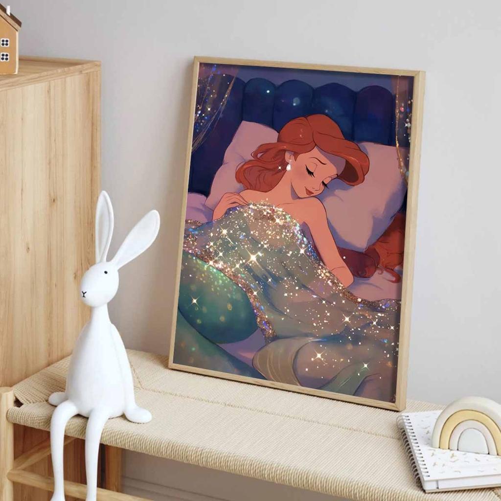 Full Round Diamond Painting The Sleeping Princess Art Rhinestone Picture Mosaic DIY 5D Cross Stitch Embroidery Home Decoration