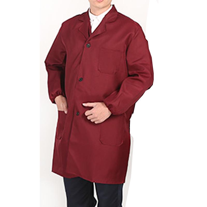 Unisex Dustproof Blue Workwear Robe with Printing & Embroidery