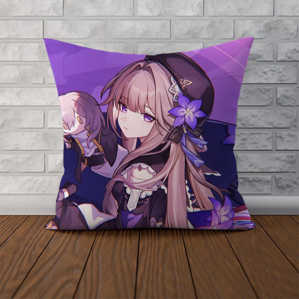 Honkai Star Rail Pillow Case For Car Sofa Decorative Home Doublesided Print Plush Square Throw Pillow Cushion Cover