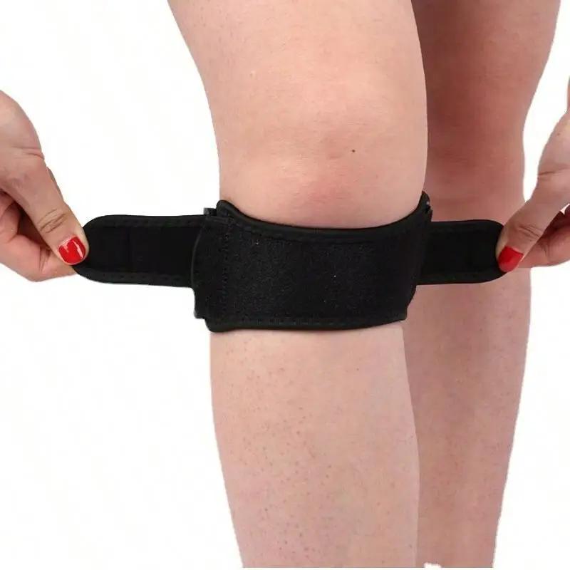 Knee Patellar Tendon Knee Support Strape Brace Adjustable Shock Absorption Compression Knee Pad Sleeve for Basketball