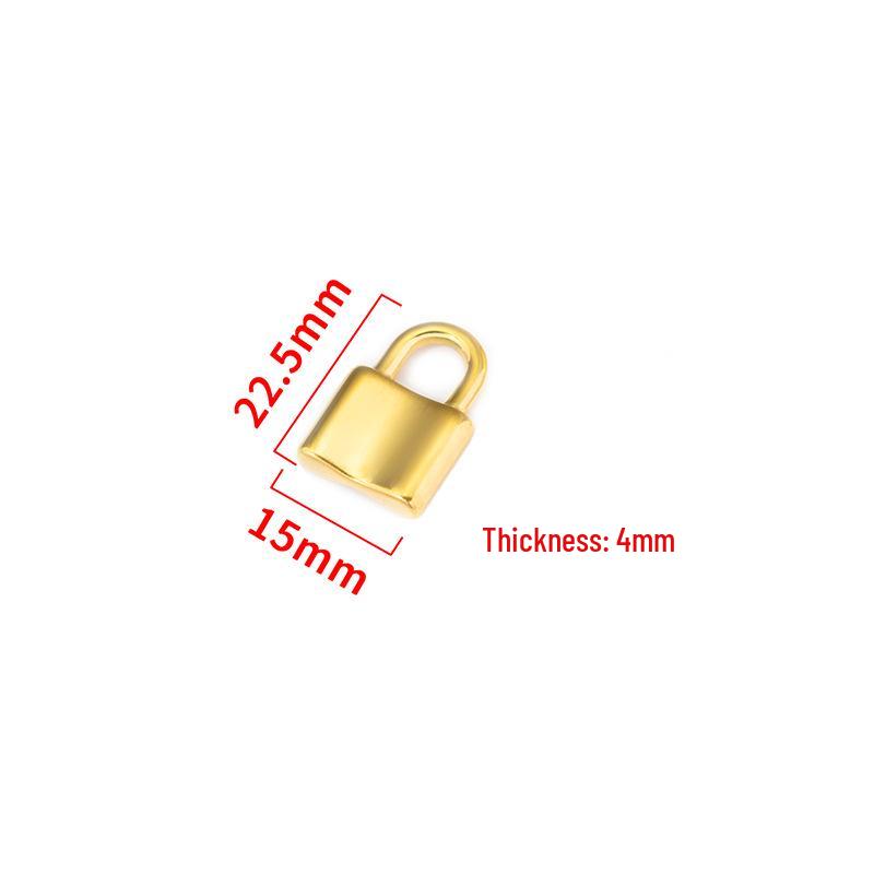 Stainless Steel Heart Lock Pendant for DIY Necklaces & Bracelets - Couple's Fashion Accessory