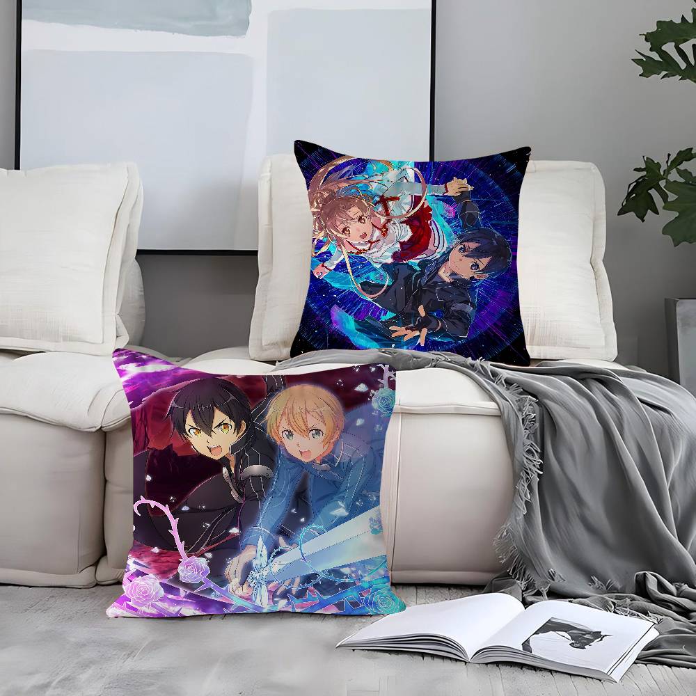 Sword Art OnlineS Pillow Cover For Bedroom Room And Living Room Sofa Decorative Cushion Cover