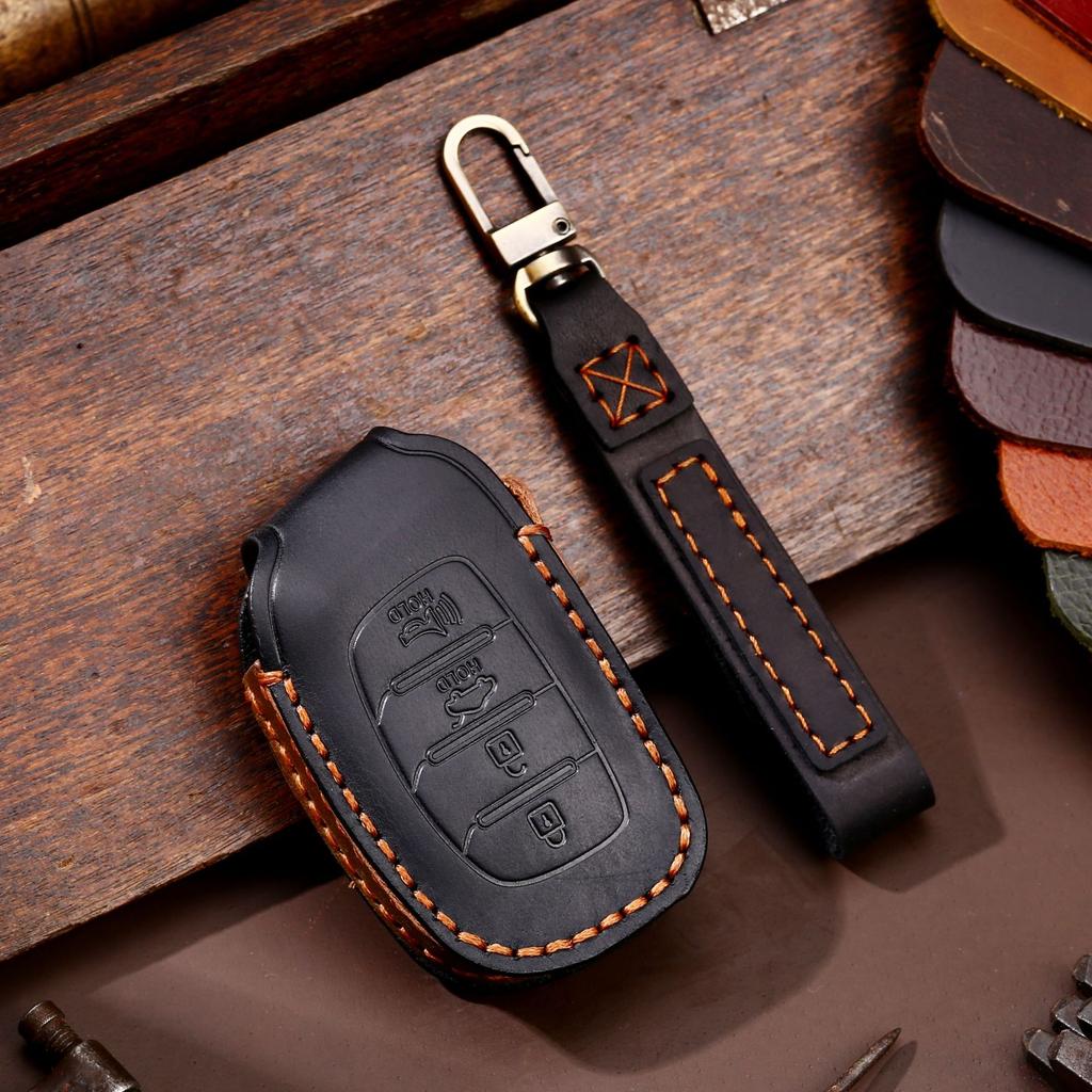 Geeignet für moderne Schlüsselsätze hyundai mad horse Leder rein handgefertigt High-End Autoschlüsseltaschen echtes Rindsleder