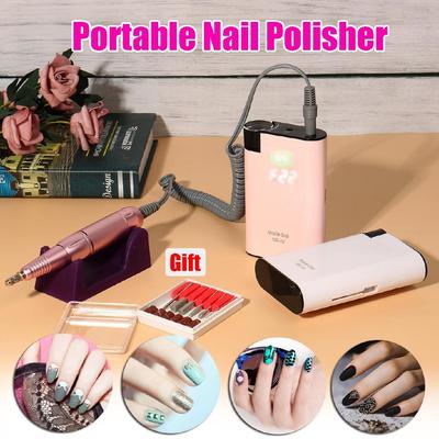 Perceuse à ongles portable rechargeable 30 000 tr/min, machine de manucure, lime à ongles électrique, outils pour nail art, ensemble pour forets à ongles