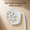 27W Smart Sensor Nail Lamp with USB Plug, 9 LED Beads, 45sCelsius90s Timer, Auto Sensing, Flexible Gooseneck for Gel Nail Curing, Fast Drying for Gel