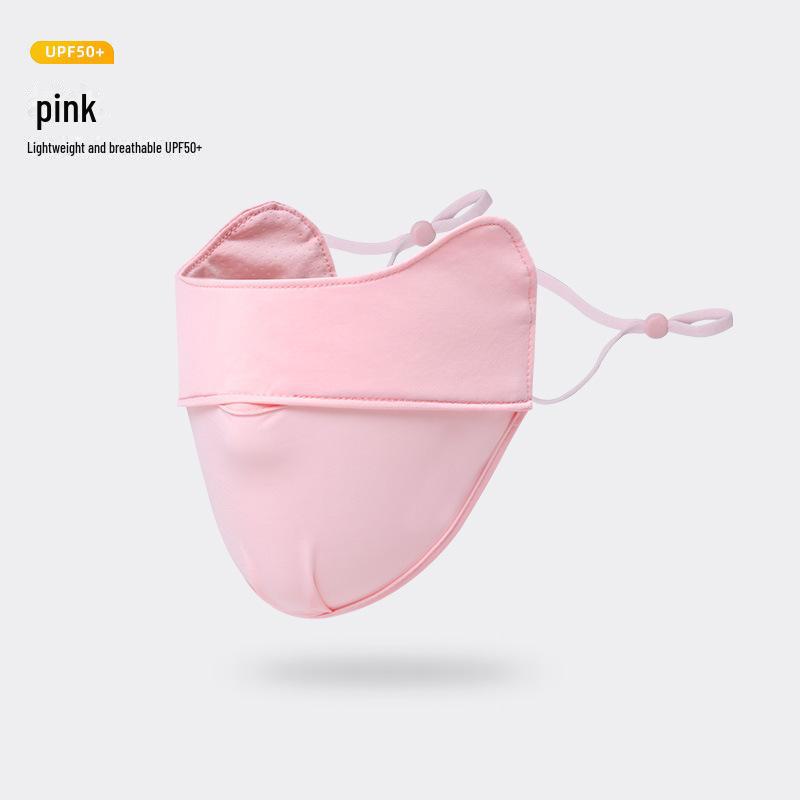 

Женская солнцезащитная маска 3D Ice Silk Anti-UV с защитой глаз — дышащая и легкая для лета One Size