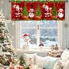 Christmas Short Curtains Valances Christmas Decorations for Home 2026 Xmas Ornaments Windows Treatments for Kitchen Bathroom